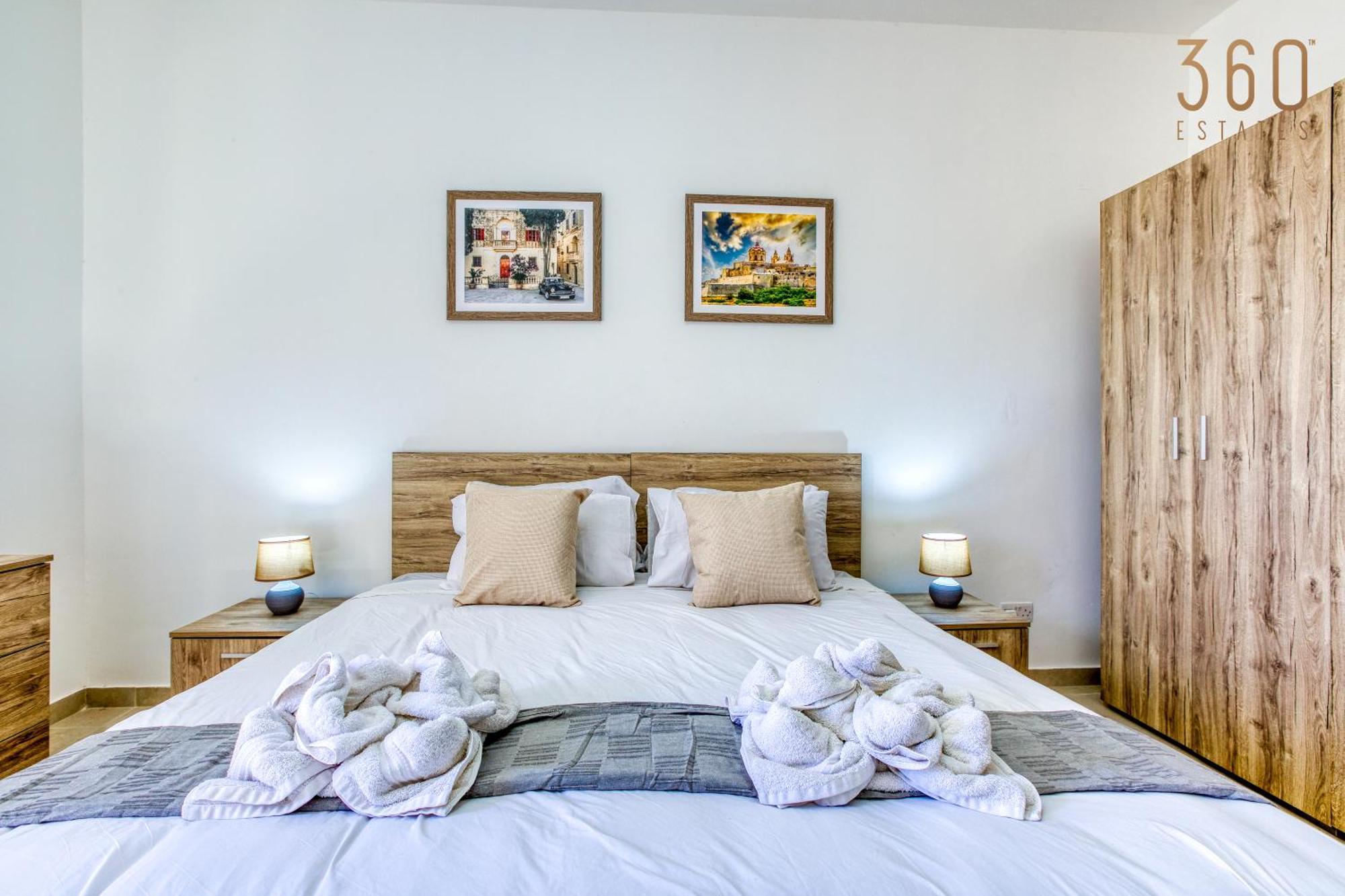 Beautiful 2br Penthouse With Private Terrace & Bbq By 360 Estates * San Pawl il-Baħar